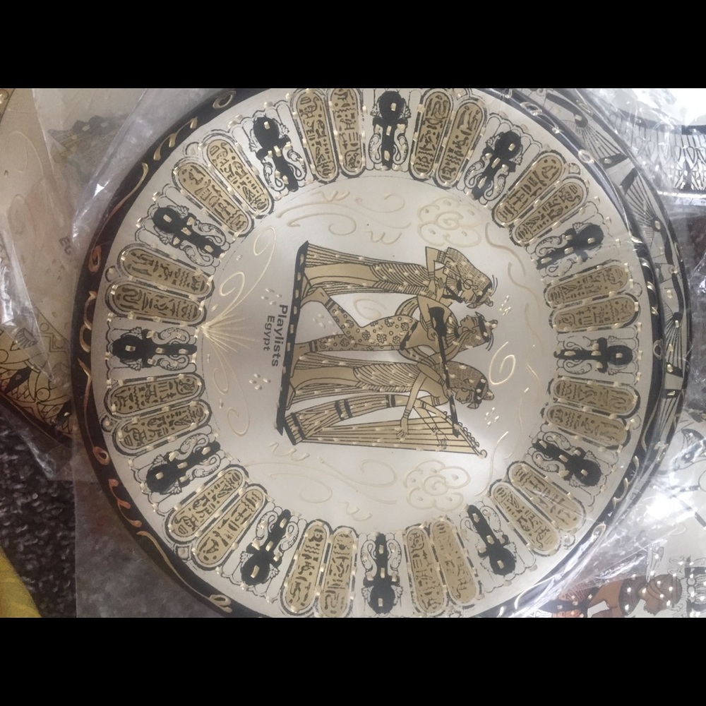 Egyptian 15” pharaoh hanging wall plate
